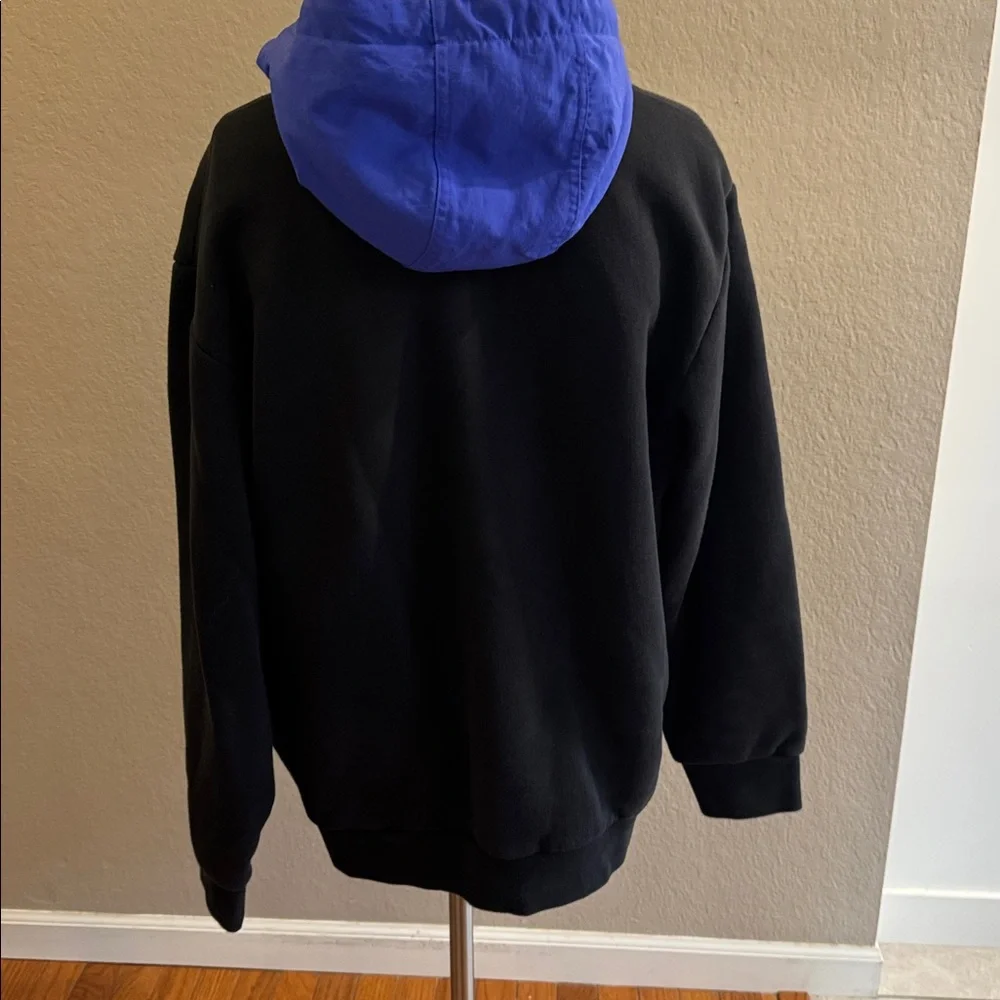 Adidas Adventure Black Hoodie with Blue‎ Patch